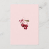 Cherry op Top Bow Cocktail Zomer Vrijgezellenfeest Informatiekaartje (Achterkant)