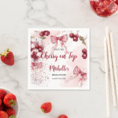 Cherry op Top Bow Cocktail Zomer Vrijgezellenfeest Servet (Insitu)