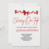 Cherry op Top Bruids Douche Uitnodiging P Ze is de (Voorkant)