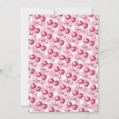 Cherry op top Coquette 1e verjaardagsfeestje Kaart (Achterkant)