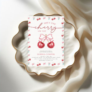 Cherry op top Coquette Baby Girl Douche Kaart