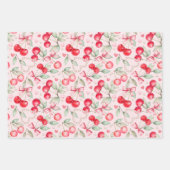 Cherry op Top Coquette Baby shower Verpakkingspapi Inpakpapier Vel (Voorkant)