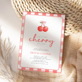 Cherry op Top Coquette Meisje Baby shower Kaart