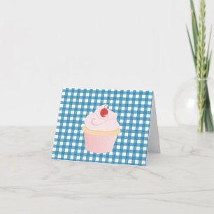 Cherry op Top Cupcake Bedankkaart