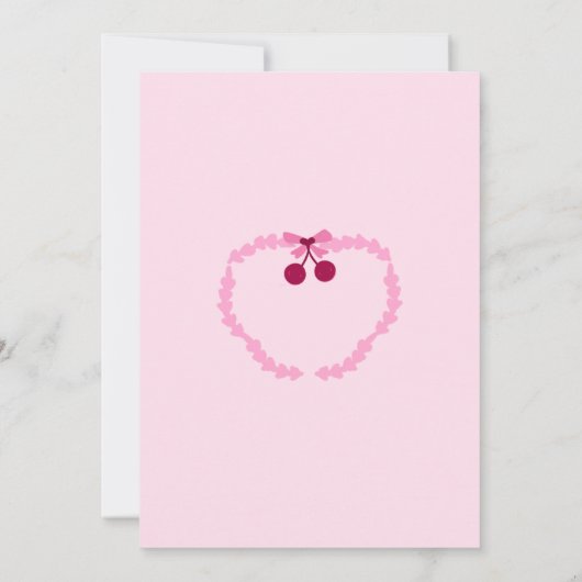 Cherry op Top Fun Vrijgezellenfeest QR-code Kaart (Achterkant)