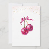 Cherry op Top Glitter Vrijgezellenfeest Kaart (Achterkant)