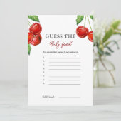 Cherry op top Guess De Baby Food Game Kaart (Staand voorkant)