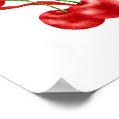 Cherry op top lint baby shower welkomstbord poster (Hoek)