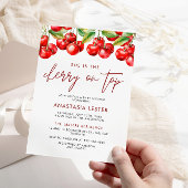 Cherry op Top Meisje Baby shower Kaart