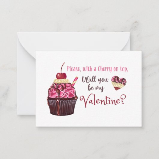 Cherry op Top Notitiekaartje (Voorkant)