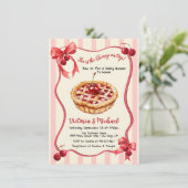 Cherry op top Pie Baby shower Kaart (Staand voorkant)