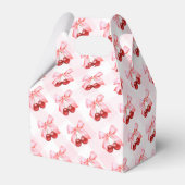 Cherry op Top Pink Bow Baby shower Dank u Bedankdoosjes (Achterkant)