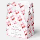 Cherry op Top Pink Bow Baby shower Dank u Bedankdoosjes (Geopend)