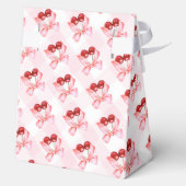 Cherry op Top Pink Bow Baby shower Dank u Bedankdoosjes (Achterkant)