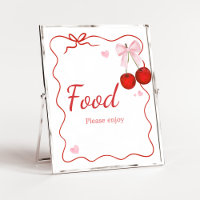 Cherry op Top Pink Bow Baby shower Eten