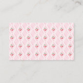 Cherry op top Pink Bow Luier verloot ticket Informatiekaartje (Achterkant)