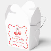 Cherry op Top Pink Bow preppy verjaardag Bedankdoosjes (Open)