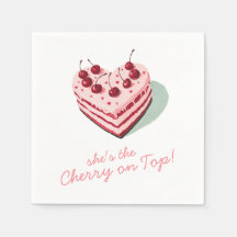 Cherry op Top Pink Heart Cake Vrijgezellenfeest
