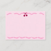 Cherry op Top Pink Ruffle Vrijgezellenfeest Regist Informatiekaartje (Achterkant)