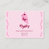 Cherry op Top Pink Ruffle Vrijgezellenfeest Regist Informatiekaartje (Voorkant)