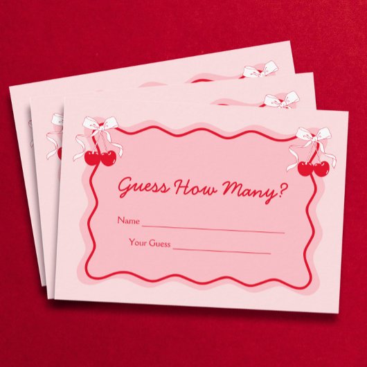 Cherry op top raad eens hoeveel game Kaart