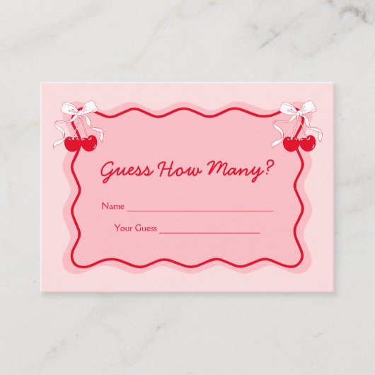 Cherry op top raad eens hoeveel game Kaart (Voorkant)