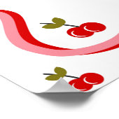 Cherry op top Retro Cherry Vrijgezellenfeest Welko Poster (Hoek)