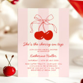 Cherry op Top Retro Vrijgezellenfeest Kaart