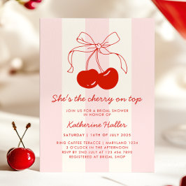 Cherry op Top Retro Vrijgezellenfeest Kaart