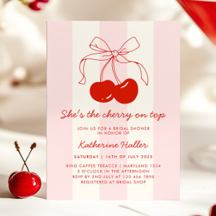 Cherry op Top Retro Vrijgezellenfeest Kaart