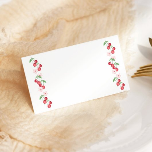 Cherry op top Roze Baby shower plaatskaart Kaart