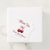 Cherry op top roze boog Vrijgezellenfeest Dank u Bedankjes Labels (In situ)