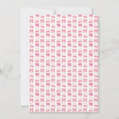 Cherry op Top Roze Bow 1e verjaardag Kaart (Achterkant)