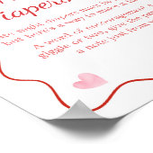 Cherry op Top Roze Bow Baby Late Night Luiers Poster (Hoek)