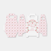Cherry op Top roze Bow Baby shower Bedankdoosjes (Uitgevouwen)