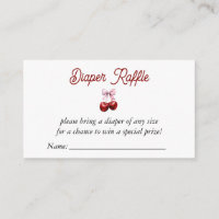 Cherry op Top Roze Bow Baby shower Luier Raffle