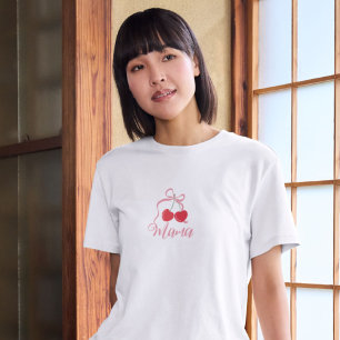 Cherry op Top Roze Bow Baby shower Ouder T-shirt
