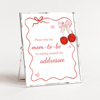 Cherry op Top Roze Bow BabyShower Envelope Station
