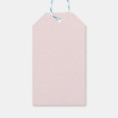 Cherry op Top Roze Bow Coquette Baby shower Cadeaulabel (Achterkant)