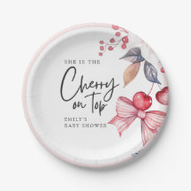 Cherry op Top Roze Bow Coquette Baby shower