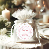 Cherry op Top Roze Bow Rode Baby Meisje Douche Bedankjes Labels