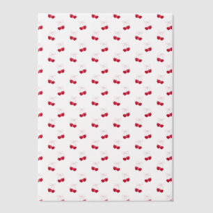 Cherry op Top Roze Bow Rode Baby Meisje Douche Vellum Uitnodigingen