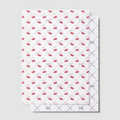 Cherry op Top Roze Bow Rode Baby Meisje Douche Vellum Uitnodigingen (Offset (Uitnodiging))