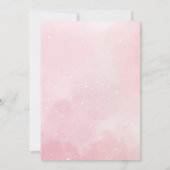 Cherry op Top Roze Meisje Minimalistisch Baby show Kaart (Achterkant)
