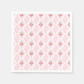 Cherry op Top Roze Waterverf Coquette Baby shower Servet (Voorkant)