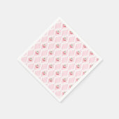 Cherry op Top Roze Waterverf Coquette Baby shower Servet (Hoek)