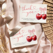 Cherry op top Schattigee boog Baby shower dank je  Kaart