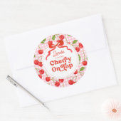 Cherry op Top Verjaardag Sticker (Envelop)