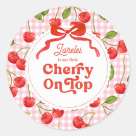 Cherry op Top Verjaardag Sticker