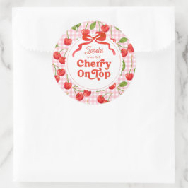 Cherry op Top Verjaardag Sticker